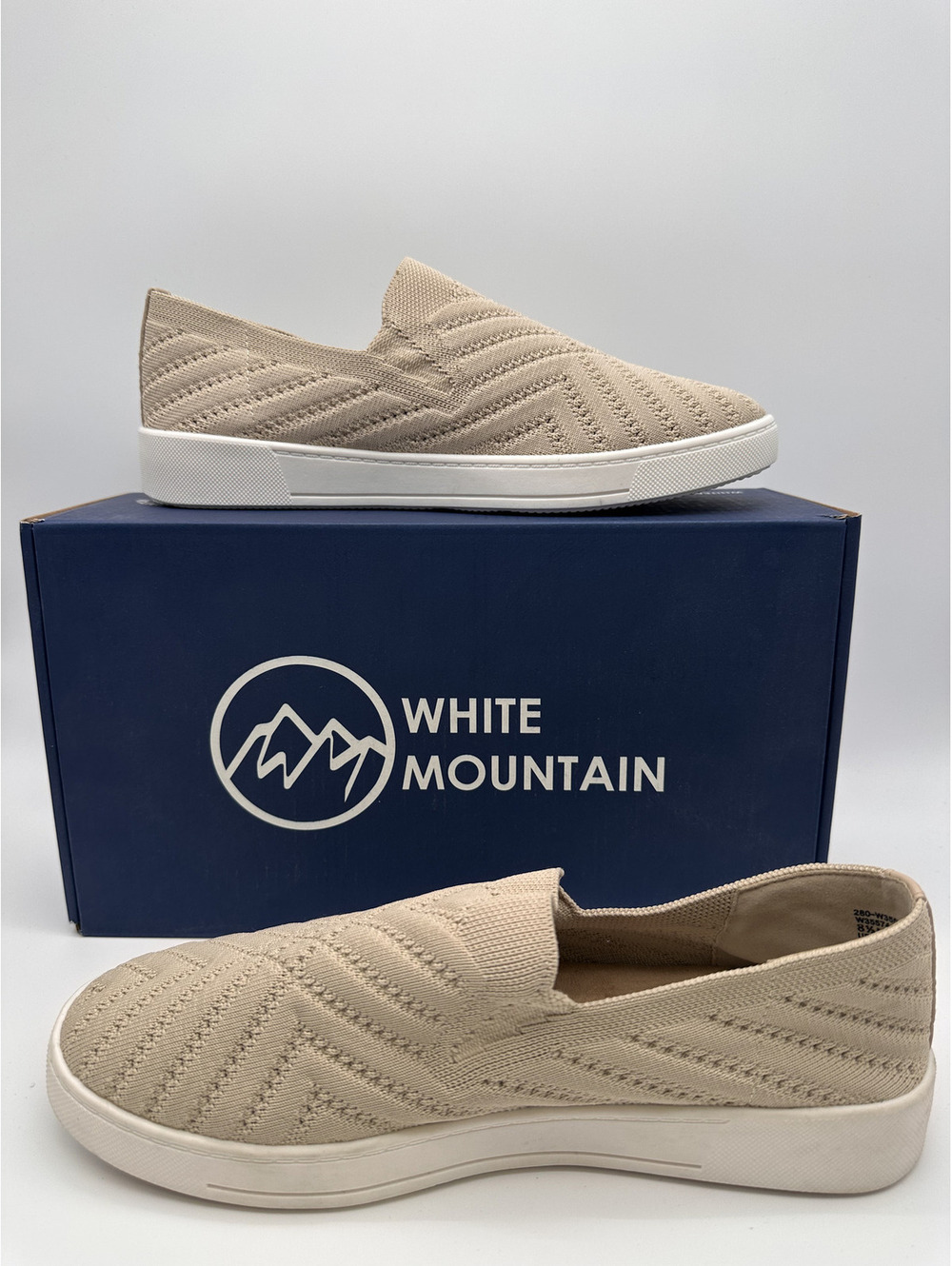 White Mountain Taupe Slip On Sneakers